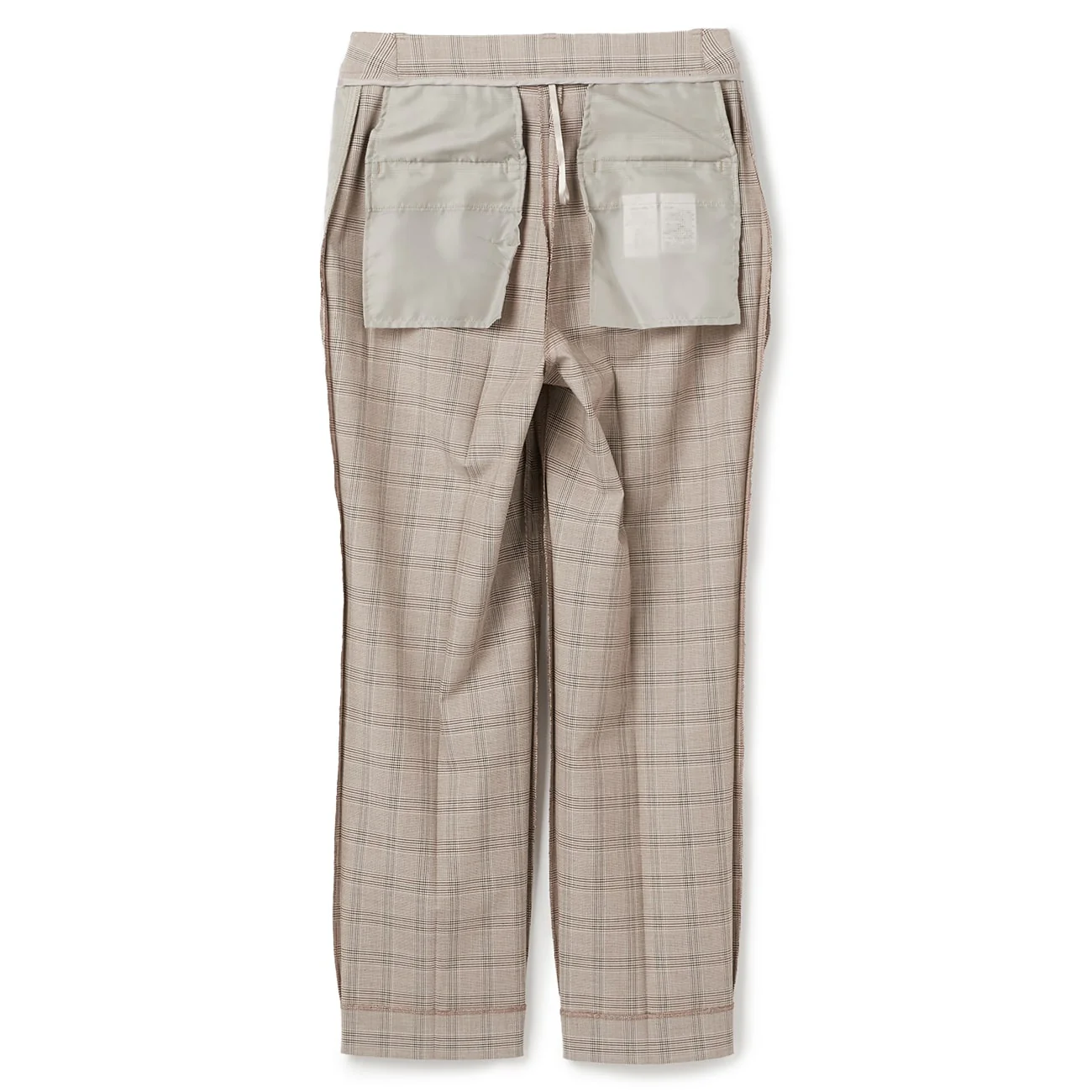 Check Straight Pants - Gray Beige - Image 12