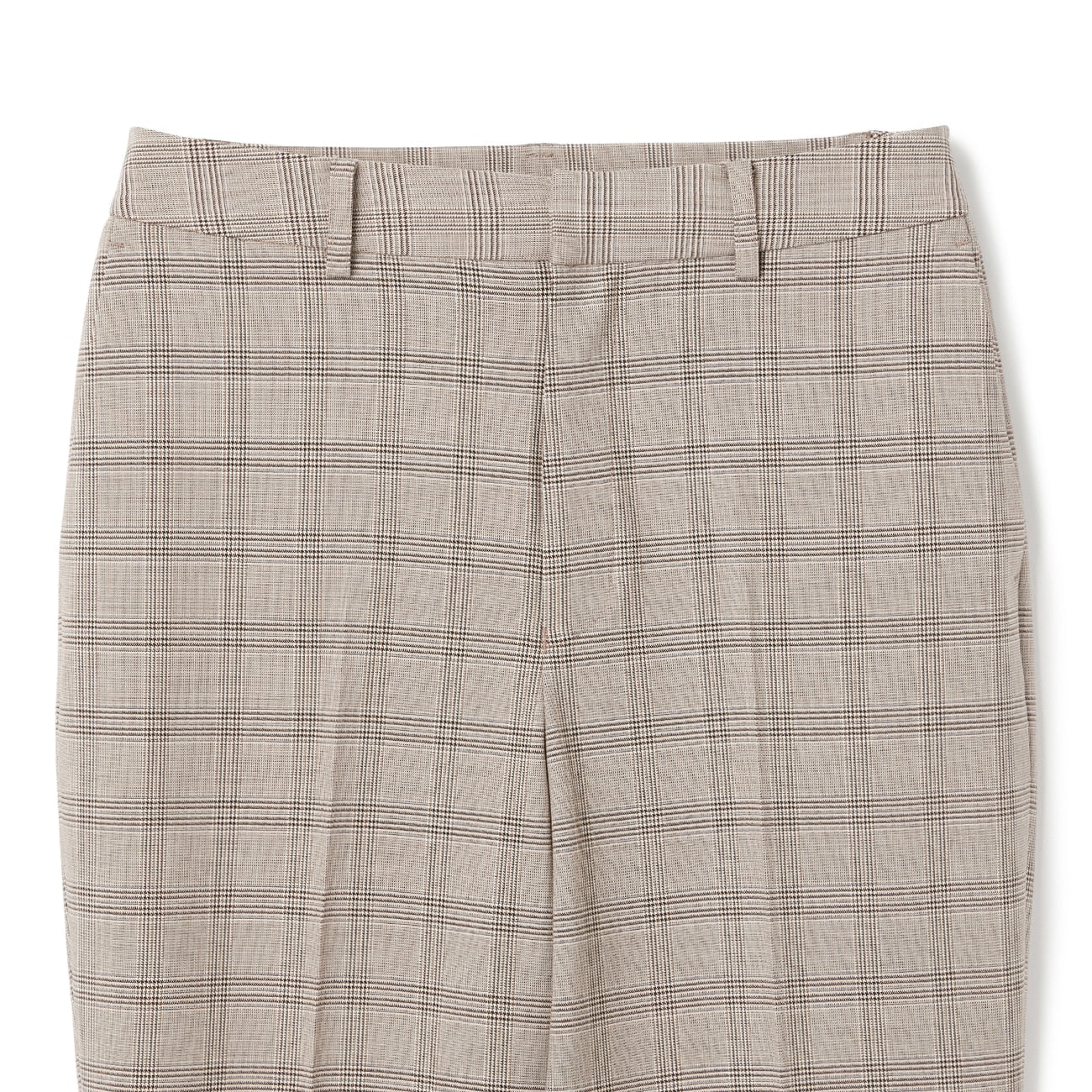 Check Straight Pants - Gray Beige - Image 7