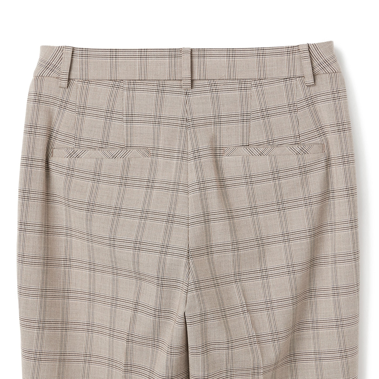 Check Straight Pants - Gray Beige - Image 8