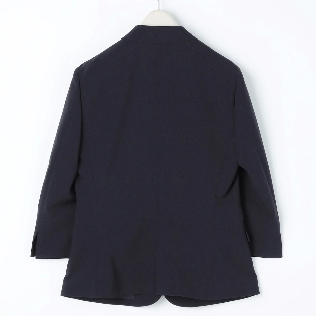 Washable Stretch Three-Quarter Sleeve Check Jacket - Navy - Image 20