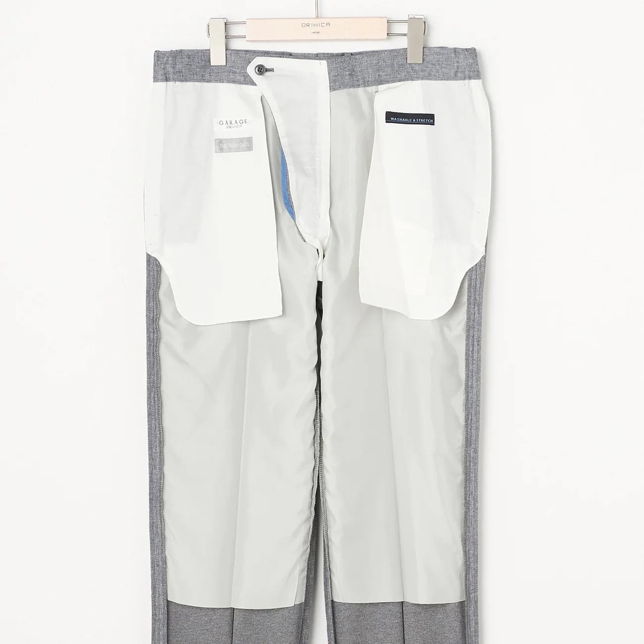 THE THIRD SUITS Washable Stretch Wool-Like Pants - Light Gray - Image 4