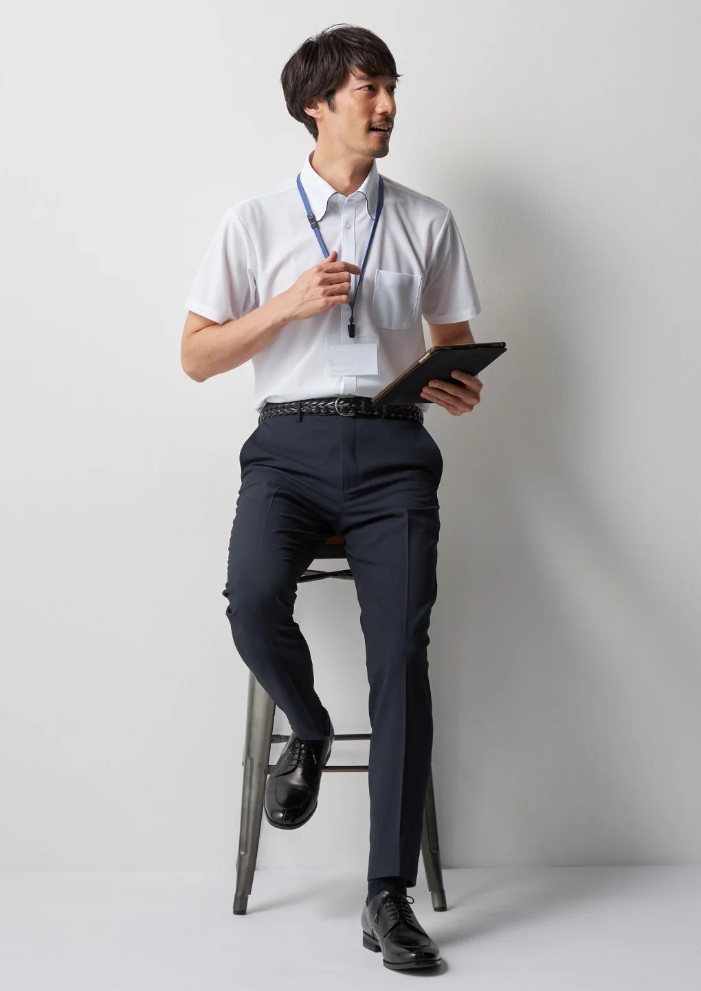 Super Cool High-breathability Check Pants - Navy - Image 12