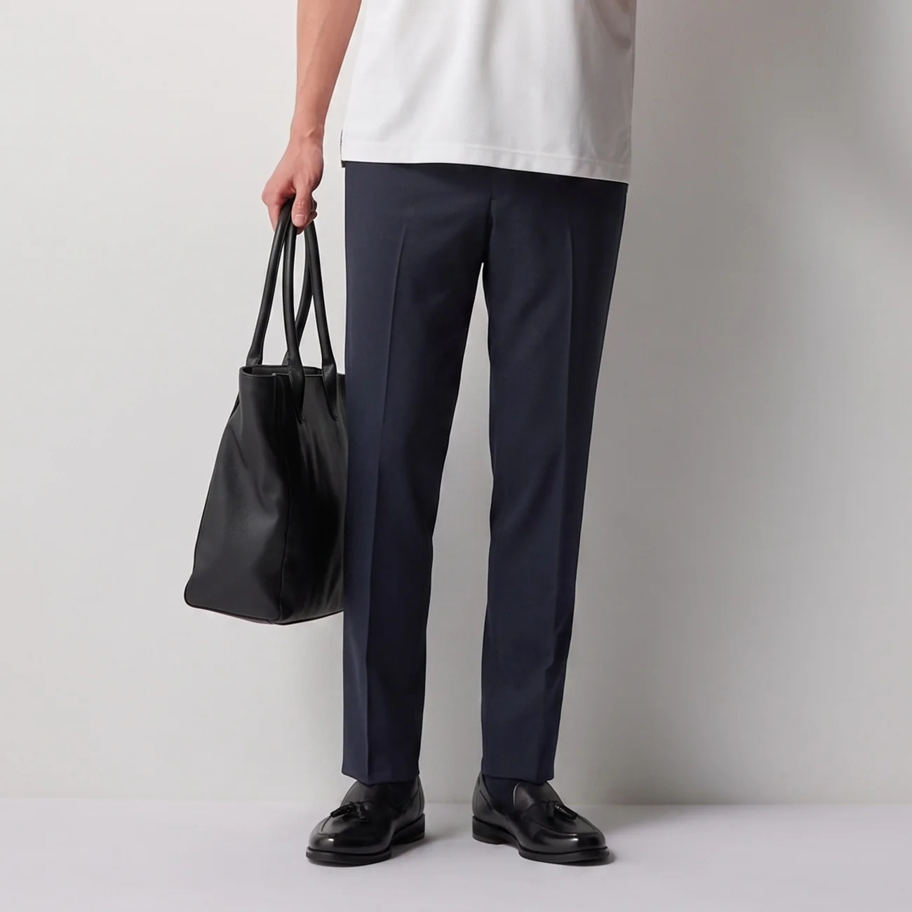 Super Cool High-breathability Check Pants - Navy - Image 2