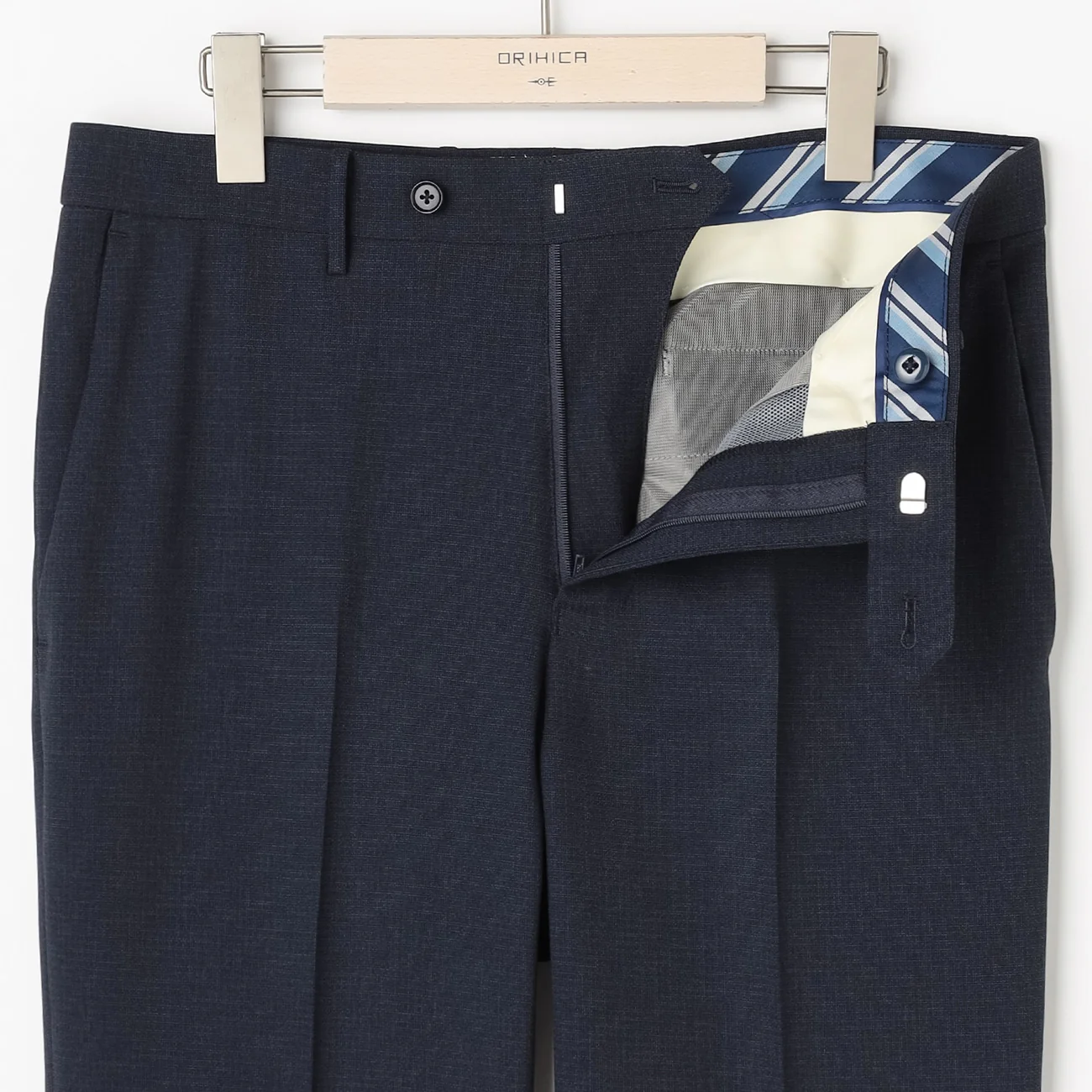 Super Cool High-breathability Check Pants - Navy - Image 4