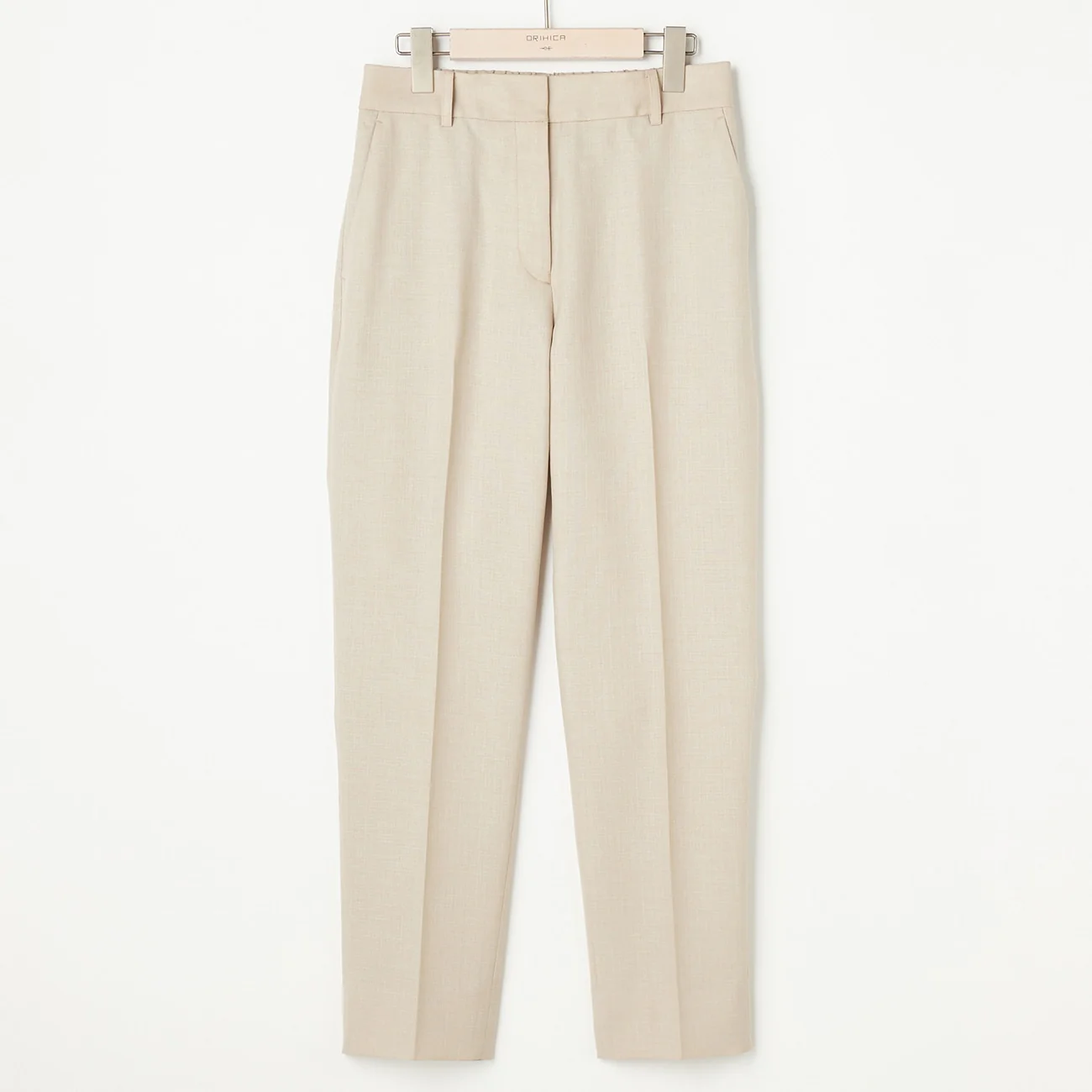 THE THIRD SUITS Linen-Like Cropped Pants - Beige - Image 3
