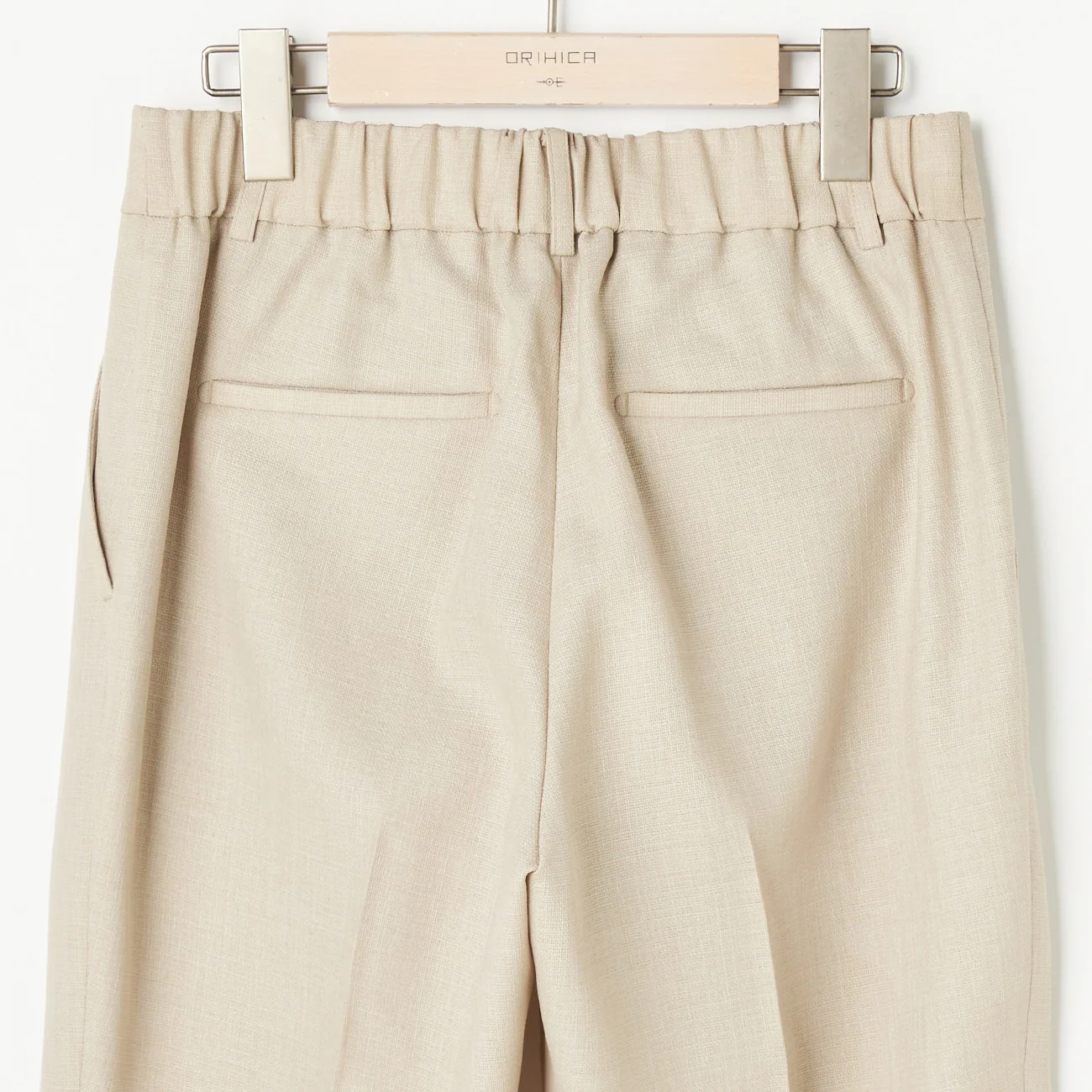 THE THIRD SUITS Linen-Like Cropped Pants - Beige - Image 5