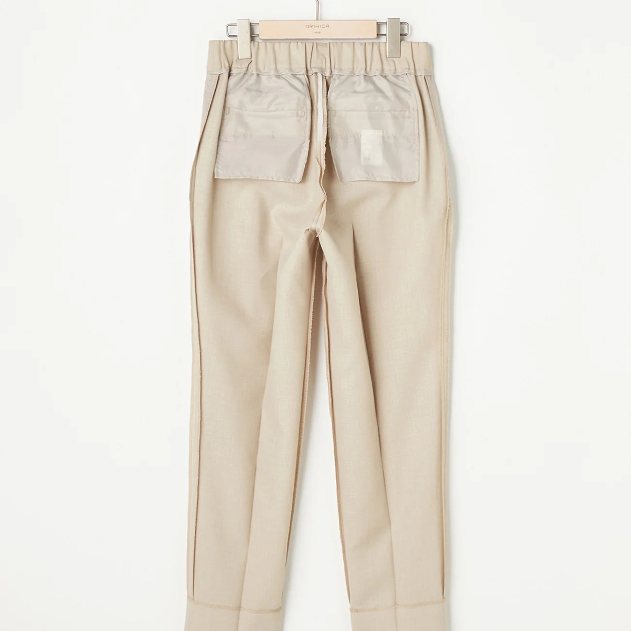 THE THIRD SUITS Linen-Like Cropped Pants - Beige - Image 7