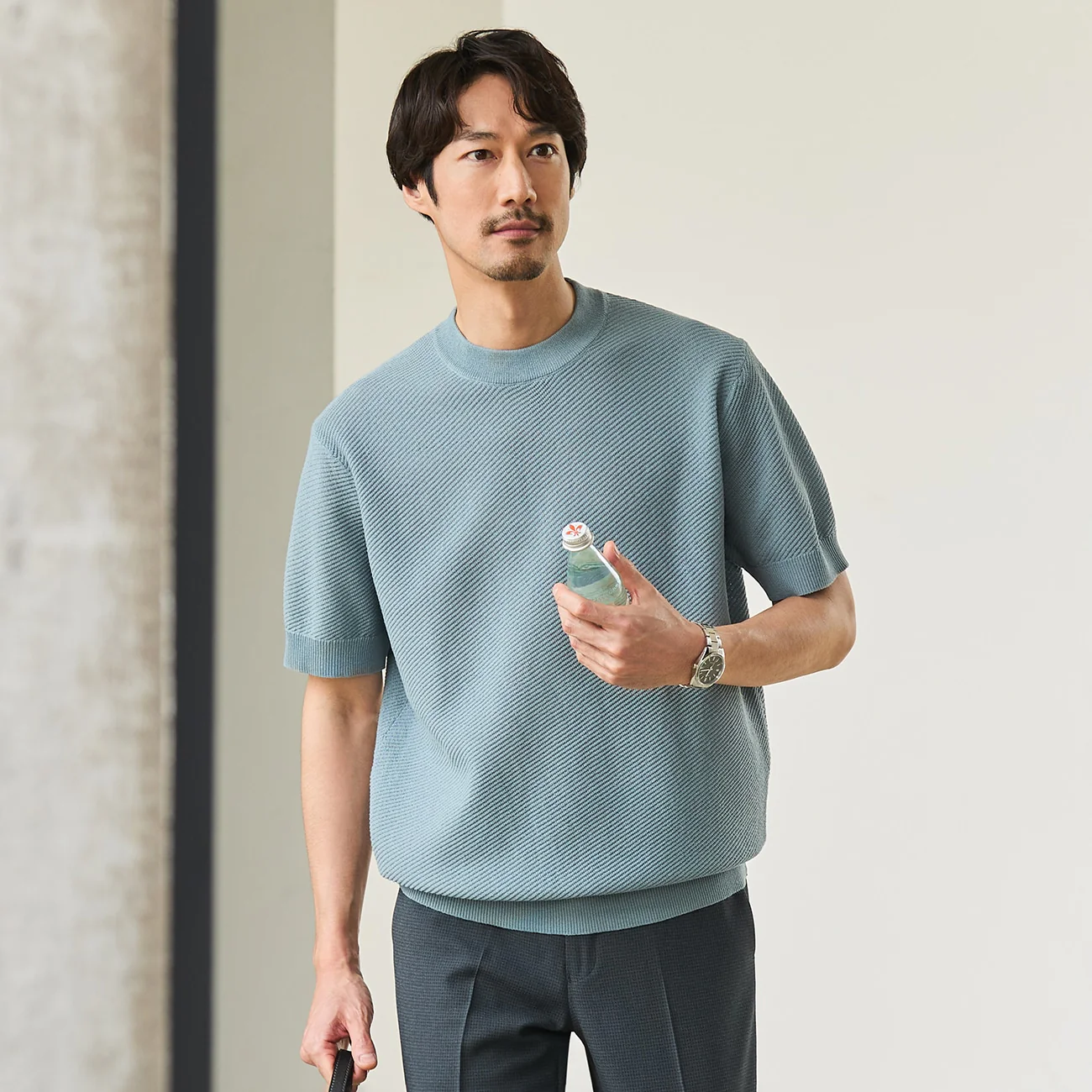 Linen Blend Kersey Knit T-Shirt - Image 15