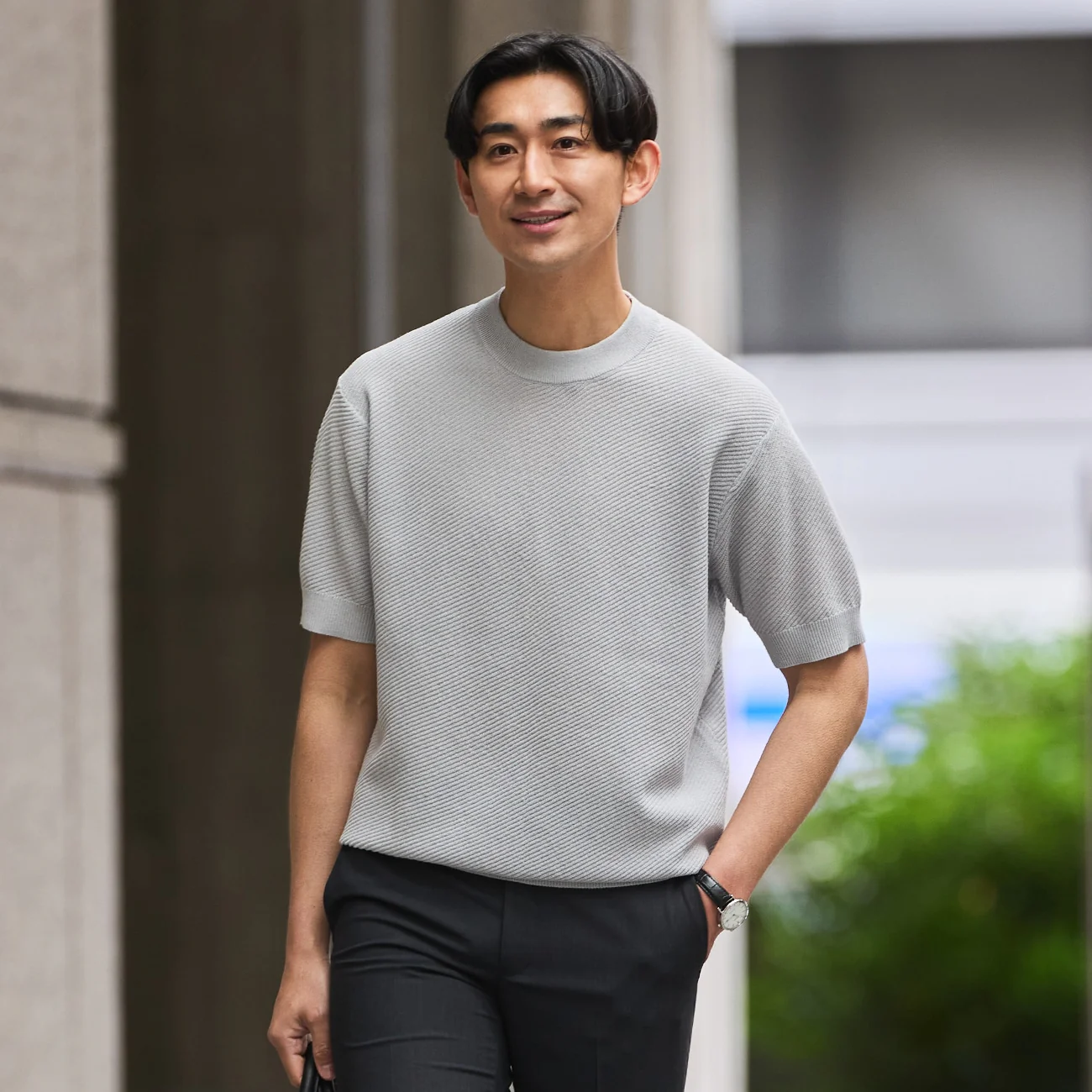 Linen Blend Kersey Knit T-Shirt - Image 18