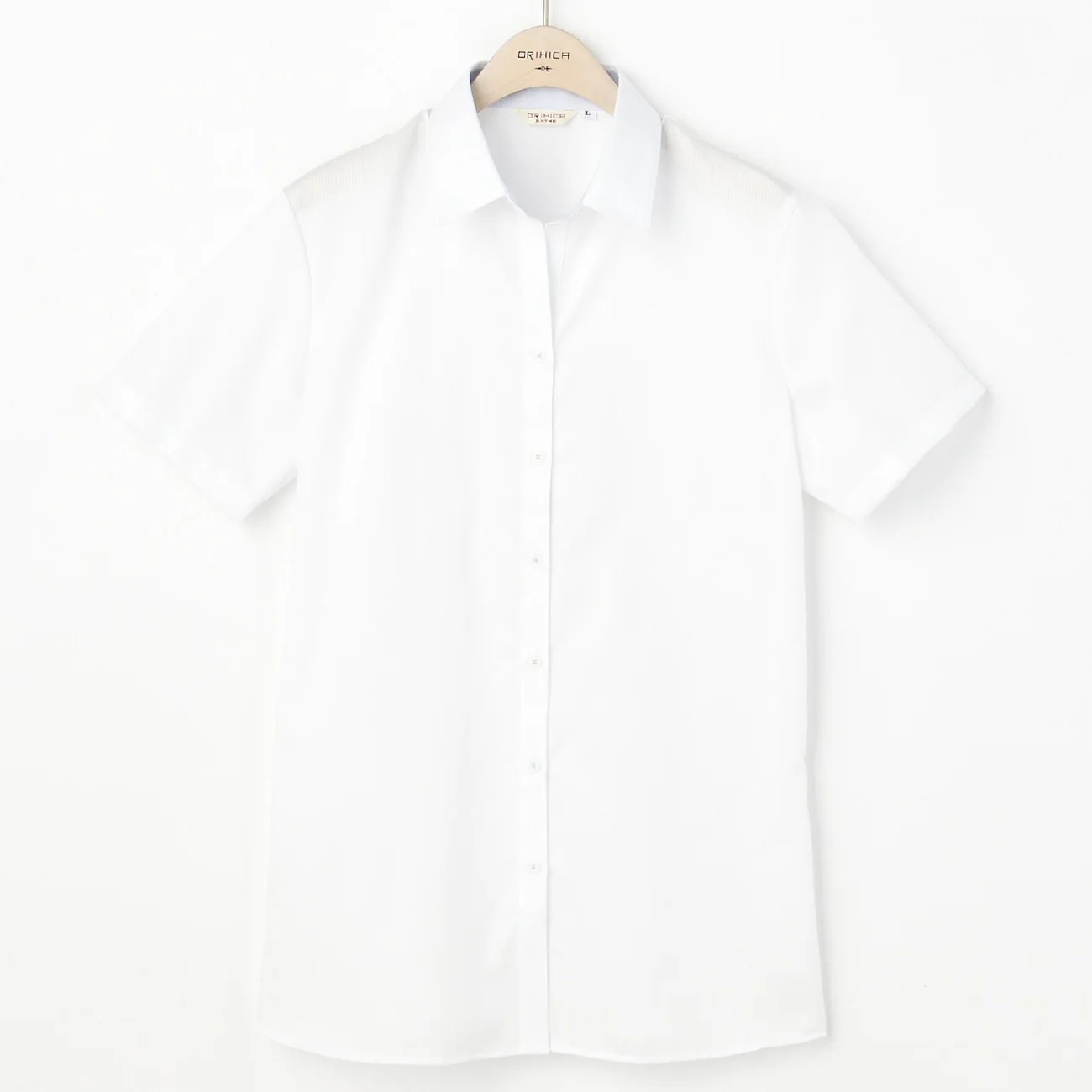 Women's Super Non-Iron Cotton Short Sleeve Shirt - White - Image 7